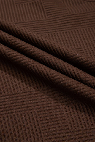 Jacquard Sweatshirt with Pockets - Brown