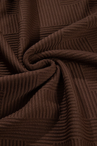 Jacquard Sweatshirt with Pockets - Brown