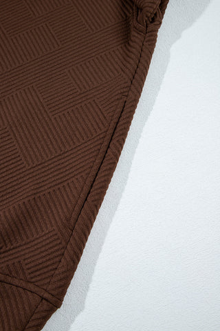 Jacquard Sweatshirt with Pockets - Brown