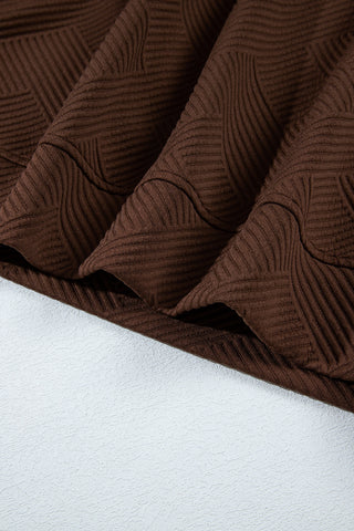 Jacquard Sweatshirt with Pockets - Brown