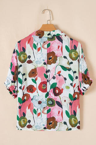Whimsical Poppy Print Top