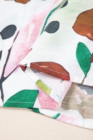 Whimsical Poppy Print Top