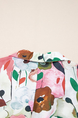 Whimsical Poppy Print Top