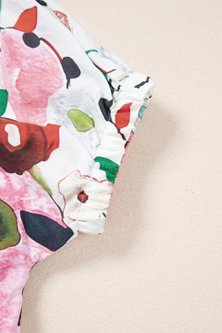 Whimsical Poppy Print Top