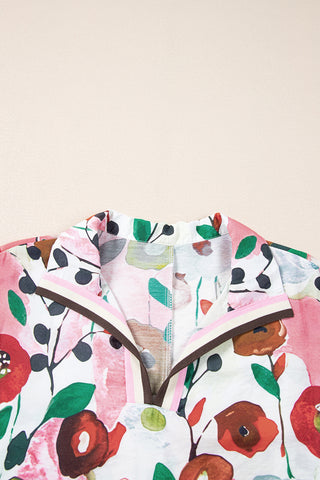 Whimsical Poppy Print Top