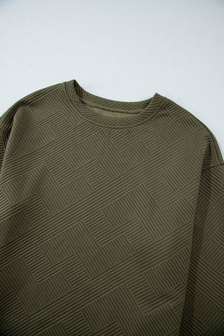 Jacquard Sweatshirt with Pockets - Green