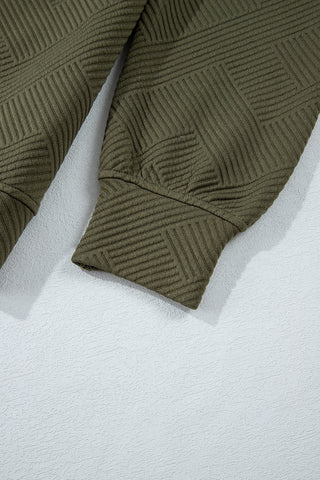 Jacquard Sweatshirt with Pockets - Green