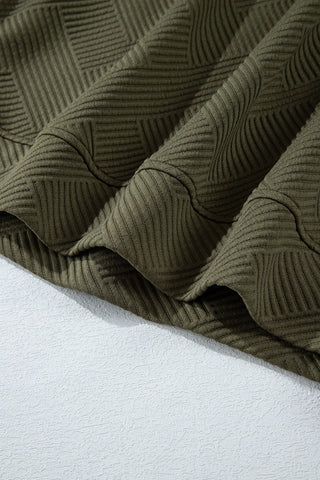 Jacquard Sweatshirt with Pockets - Green