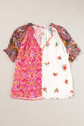 Mixed Pattern Top