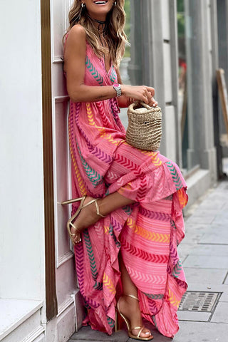 Are You Going My Way Maxi Dress - Pink