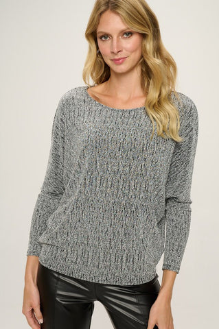 Shimmery Dolman Top - Silver