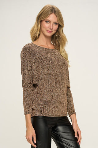 Shimmery Dolman Top - Gold