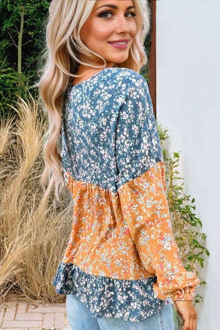 Boho Blossom Top - Orange
