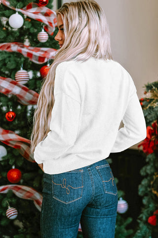 Merry and Bright Sweater - White