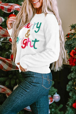 Merry and Bright Sweater - White
