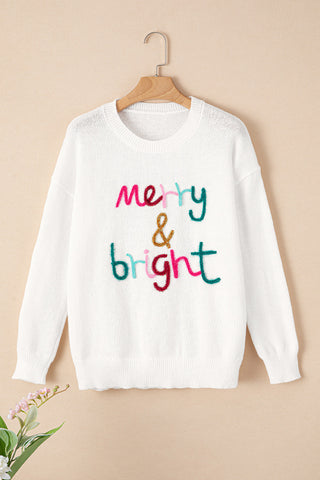 Merry and Bright Sweater - White