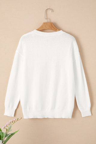 Merry and Bright Sweater - White