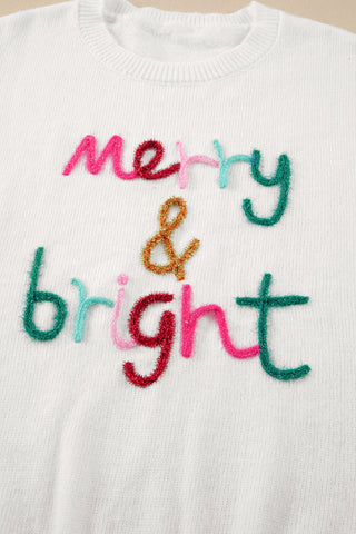 Merry and Bright Sweater - White