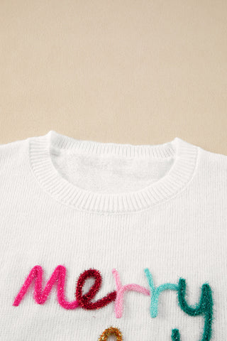 Merry and Bright Sweater - White