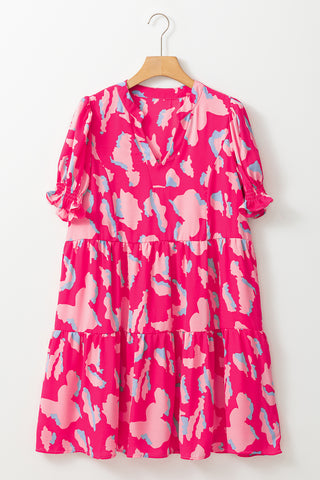 Leopard Shift Dress - Pink