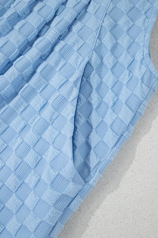Checkered Bibs - Blue
