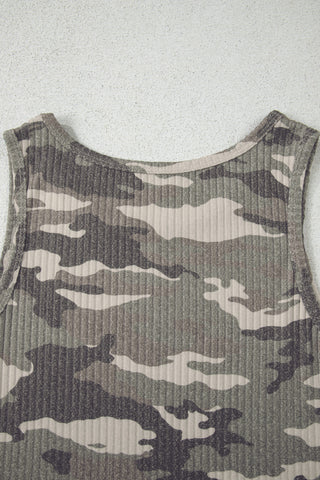 Camo Tank Top - Olive