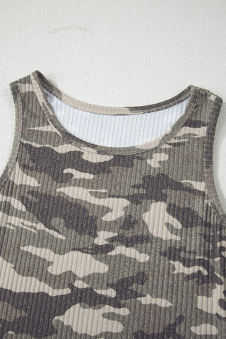 Camo Tank Top - Olive