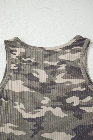 Camo Tank Top - Olive