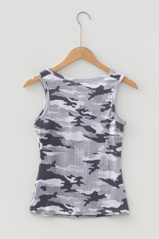 Camo Tank Top - Gray