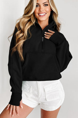 Half Zip Pullover - Black