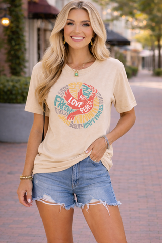 Peace Tee - Khaki