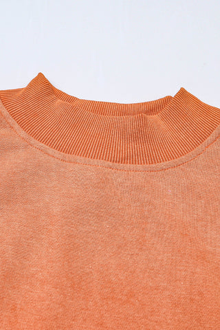Mock Neck Sweatshirt - Orange