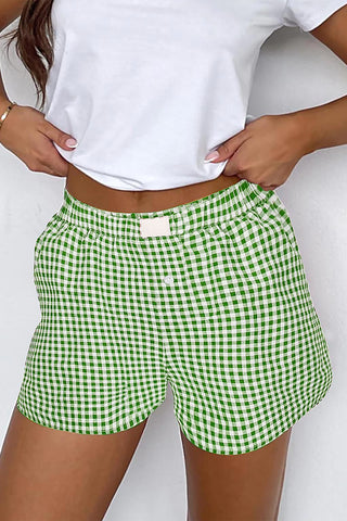 Gingham Shorts - Green