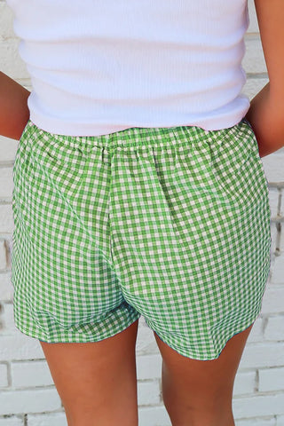 Gingham Shorts - Green