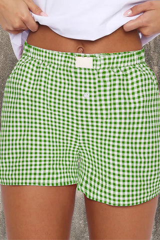 Gingham Shorts - Green
