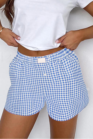 Gingham Shorts - Blue