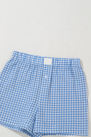 Gingham Shorts - Blue