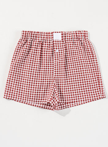 Gingham Shorts - Red
