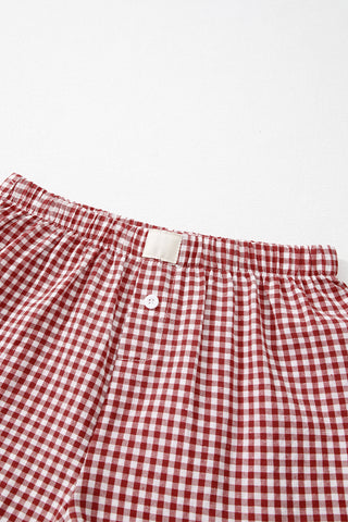 Gingham Shorts - Red
