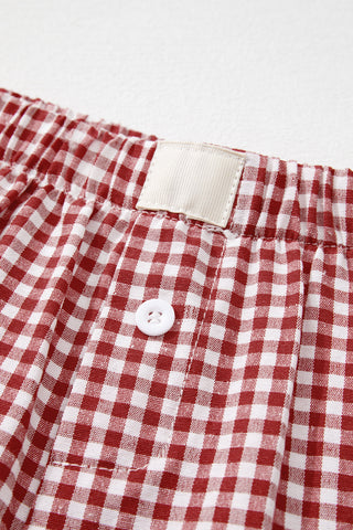 Gingham Shorts - Red