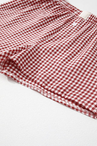 Gingham Shorts - Red