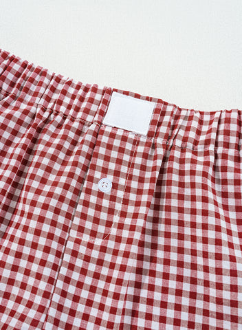 Gingham Shorts - Red