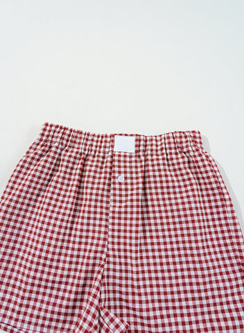 Gingham Shorts - Red