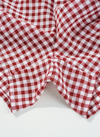 Gingham Shorts - Red