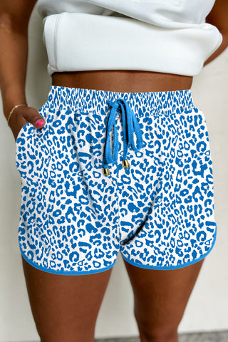Leopard Shorts - Blue