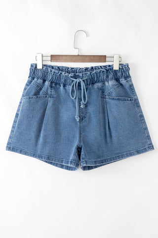 Stretchy Waist Denim Shorts