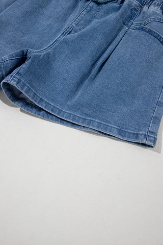 Stretchy Waist Denim Shorts