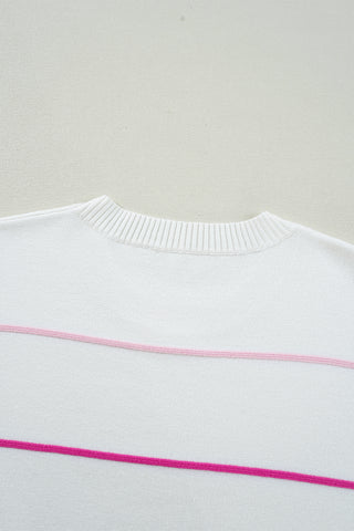 Half Sleeve Summer Sweater - White