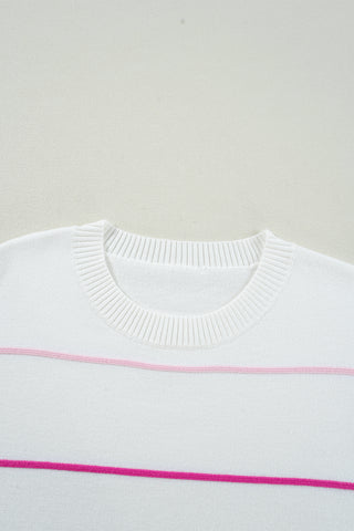 Half Sleeve Summer Sweater - White