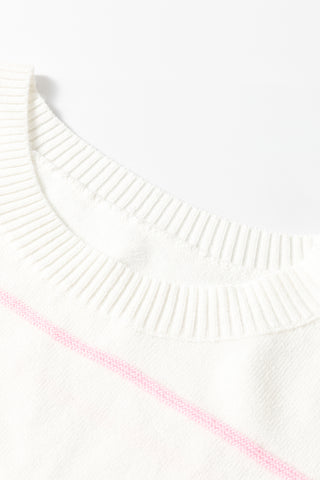 Half Sleeve Summer Sweater - White